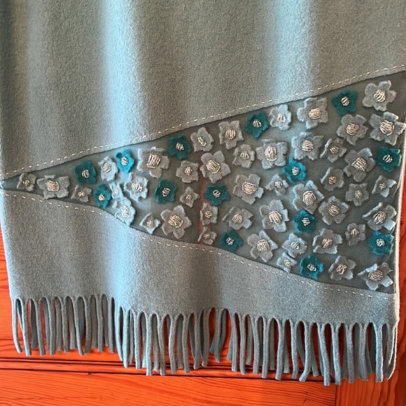 Rickie Freeman for Teri Jon sea foam green wool skirt - vintage - Picture 2 of 5